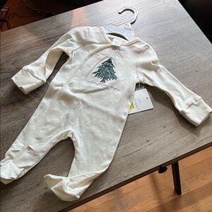 Starting Out Cream Baby Footie with Tree Design